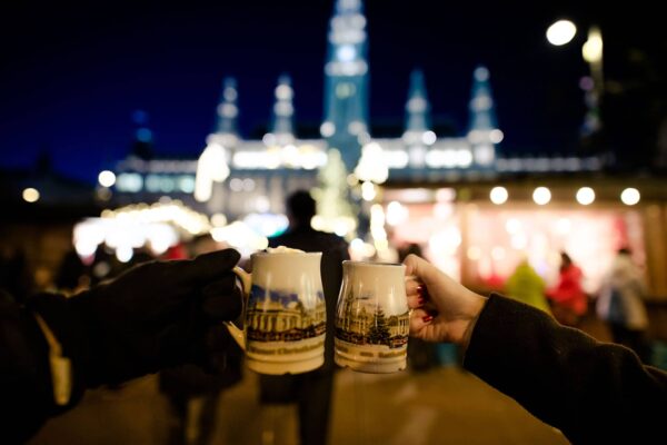 Drinking Gluhwein in Vienna